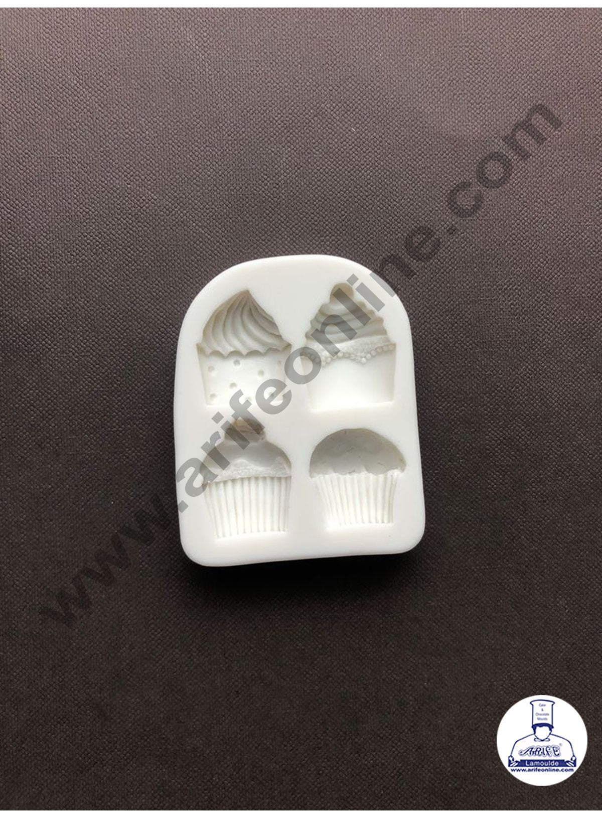 Cake Decor Silicone 4 Cavity Cupcake Shape Fondant Marzipan Mould