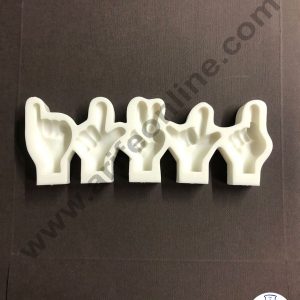 Cake Decor Silicone 5 Cavity Modern Finger Fondant Marzipan Mould