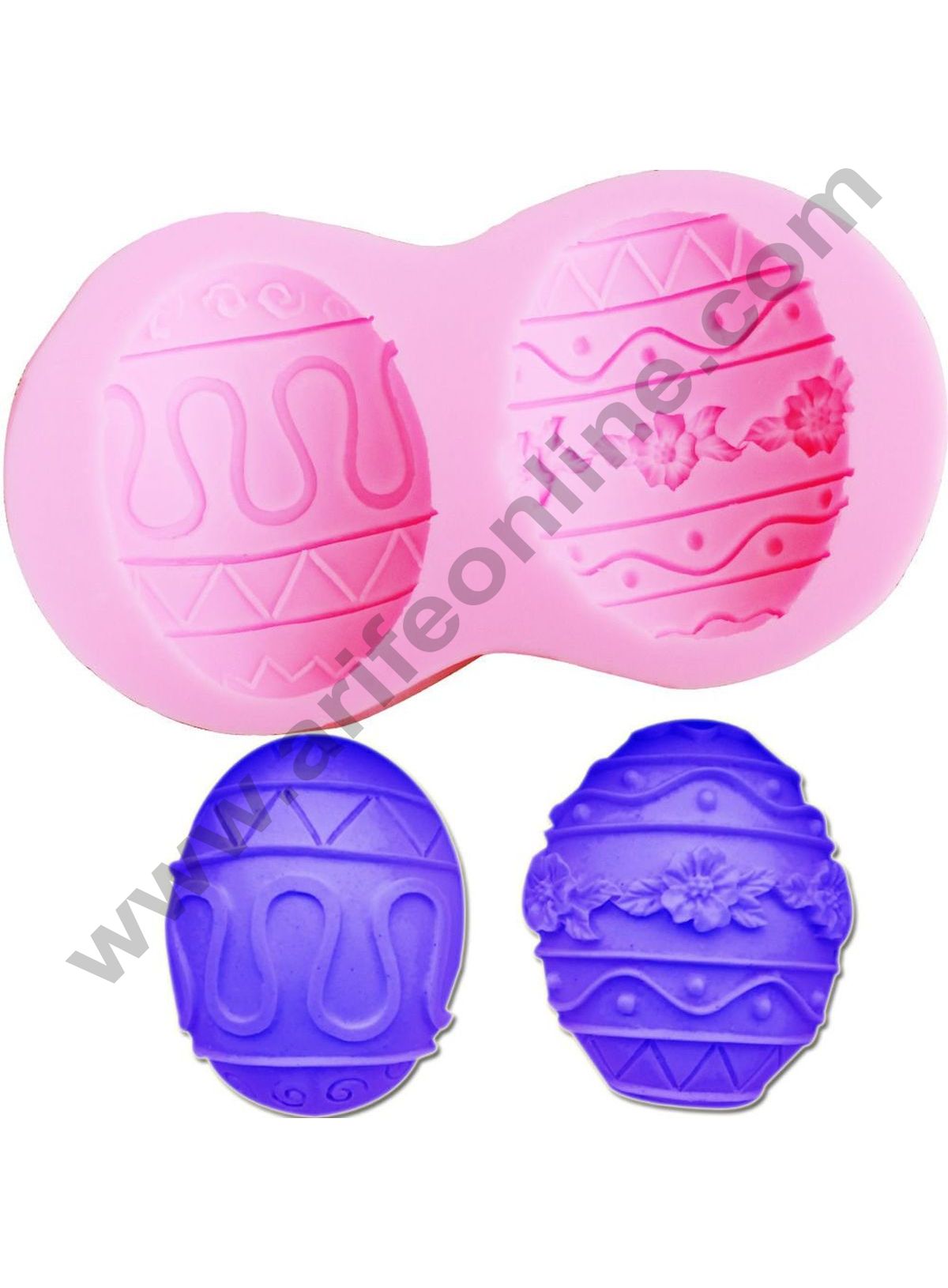 Cake Decor Silicon 2 Cavity Easter Egg Silicone Fondant Mould Marzipan Mould