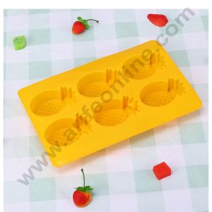 CAKE DECOR™ 6 Cavity Pineapple Shape Silicone Chocolate Mould (SBSM-YH-582)
