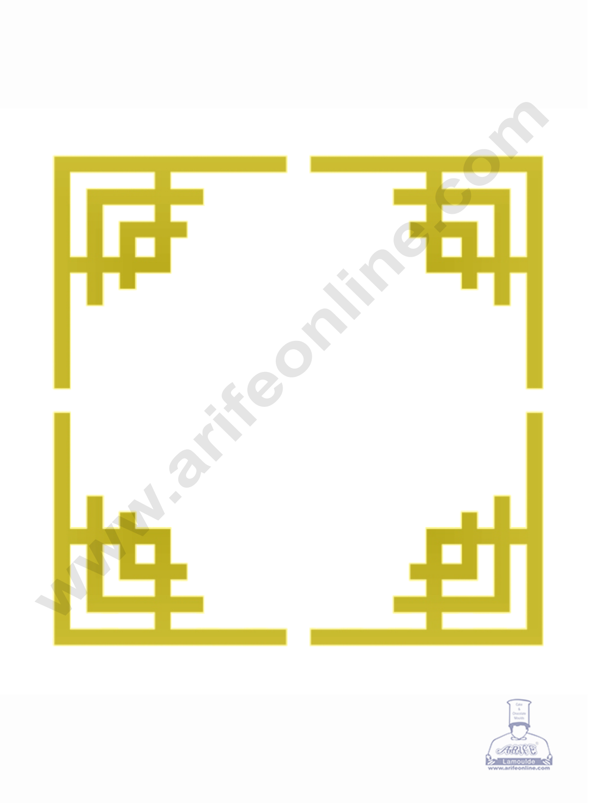 4 pcs Golden Acrylic Corner Cutout Topper - CAKE DECORβ’ DESIGN 3