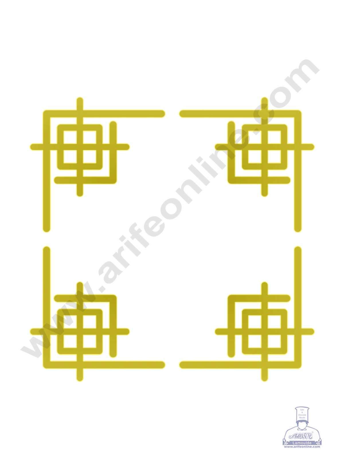 4 pcs Golden Acrylic Corner Cutout Topper - CAKE DECORβ’ DESIGN 4