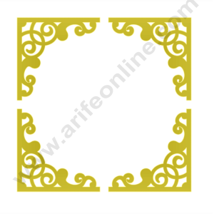 4 pcs Golden Acrylic Corner Cutout Topper - CAKE DECORβ’ DESIGN 5