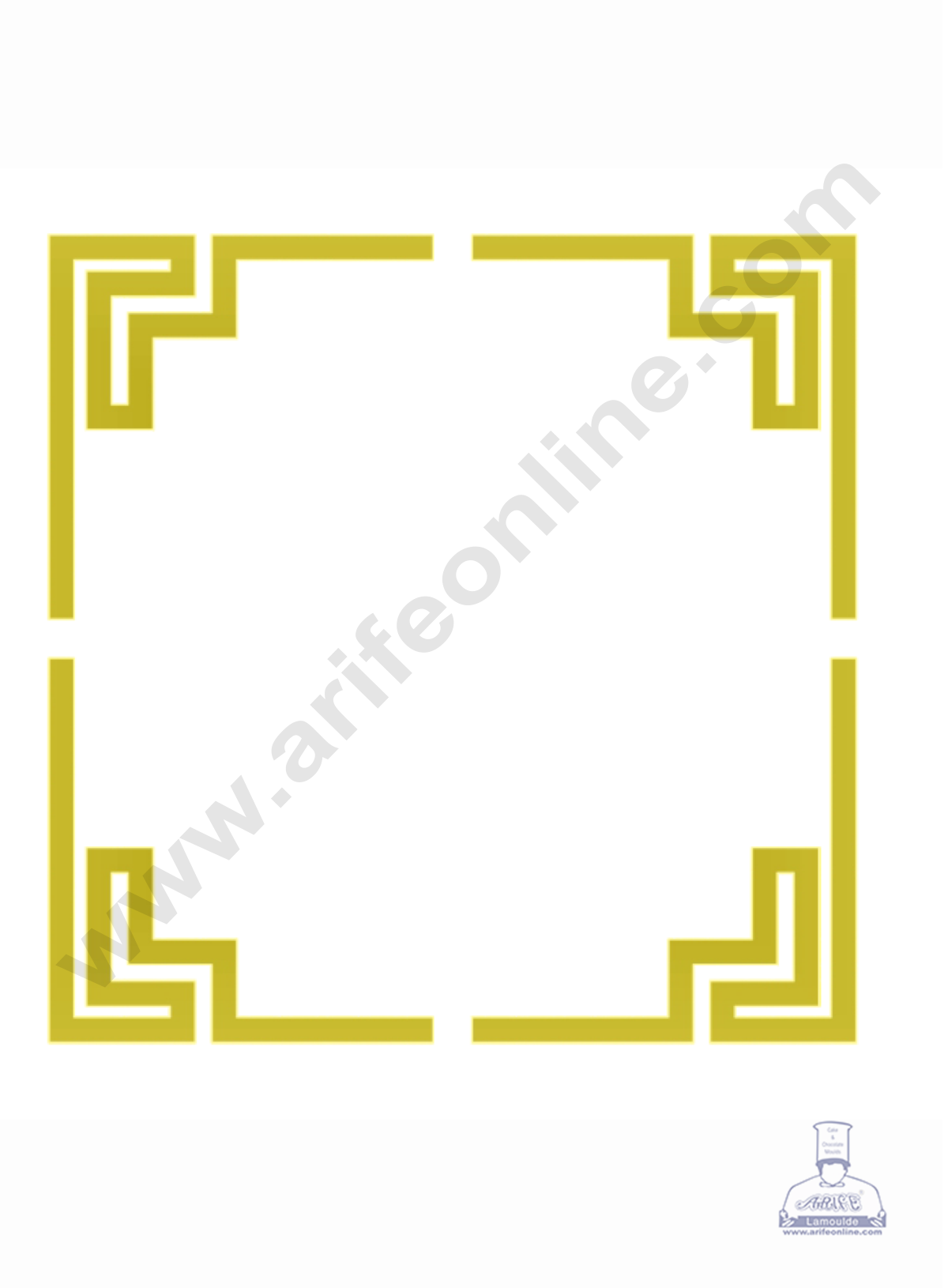 4 pcs Golden Acrylic Corner Cutout Topper - CAKE DECOR™ DESIGN 6