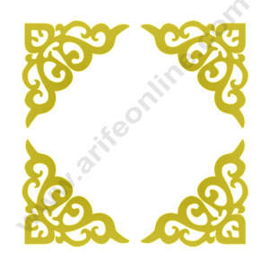 4 pcs Golden Acrylic Corner Cutout Topper - CAKE DECOR™  DESIGN 8