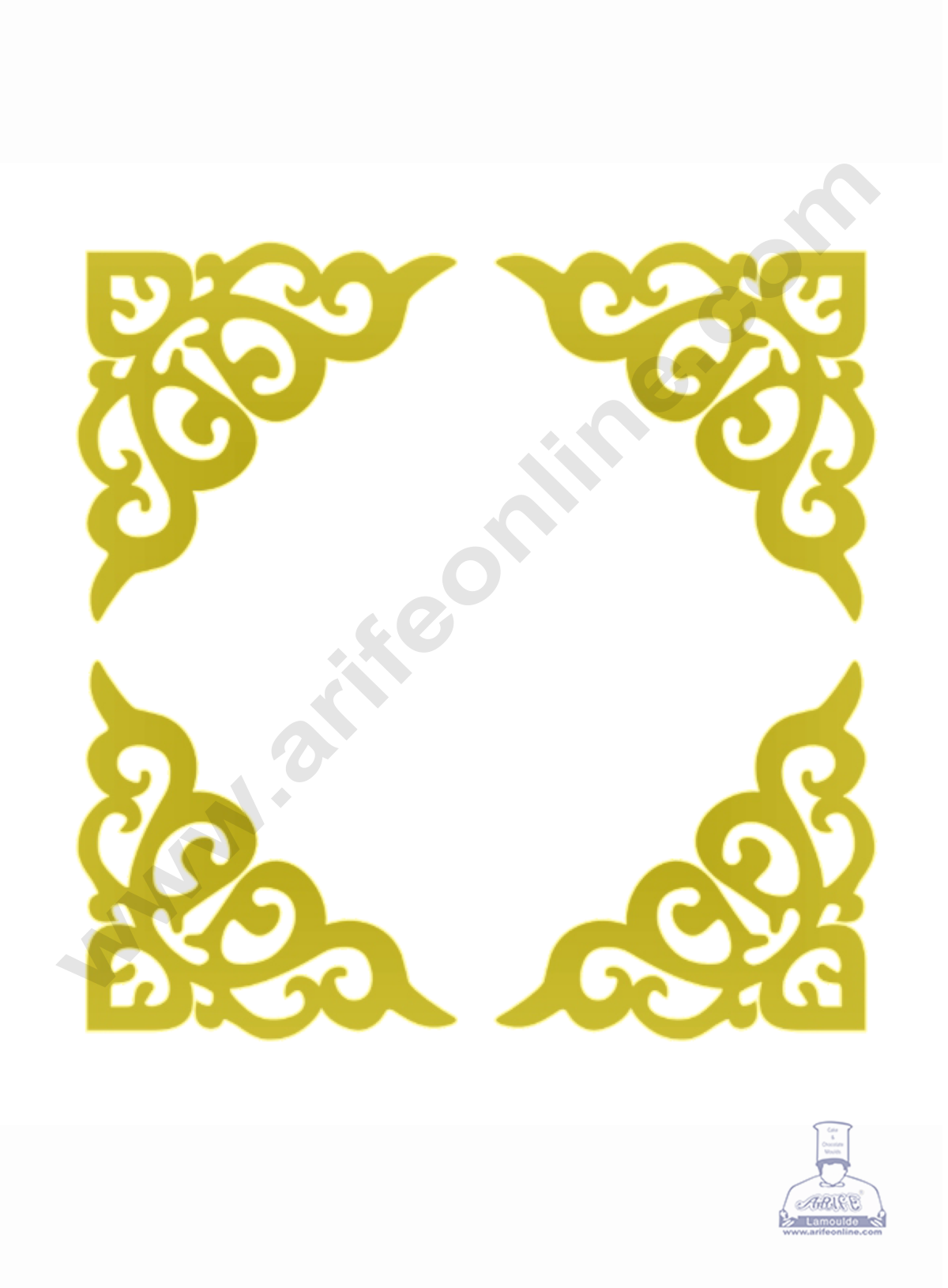 4 pcs Golden Acrylic Corner Cutout Topper - CAKE DECORβ’ DESIGN 8