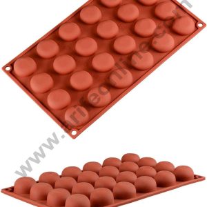 Cake Decor Silicon 24 Cavity Coin Shape Muffin Cupcake Mould