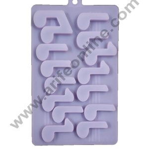 Cake Decor 14 Musical Notes Shape Silicone Chocolate Mould