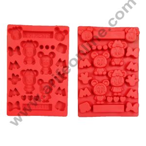 Cake Decor 24 Cavity Mickey Minnie Shape Silicone Chocolate Mould