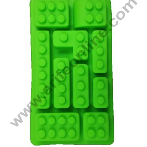 Cake Decor 10 Cavity Brick Blocks Building Shape Silicone Chocolate Mould
