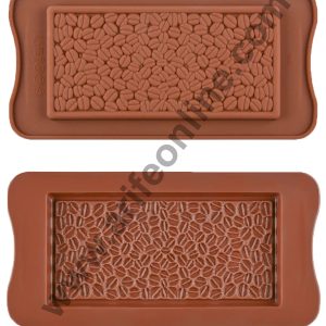 Cake Decor 1 Cavity Coffee Beans Chocolate Bar Shape Silicone Chocolate Mould