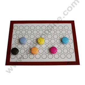 Cake Decor Silicon Baking Mat Pad Sheet Baking Macaroon Mat Flour Fondant Dough Kneading Mat (Small)
