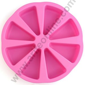 Cake Decor 8 Cavity Triangle Portion Cake Mould Muffin Silicon Mould Pastry Jelly Cake Mold SBSM-735