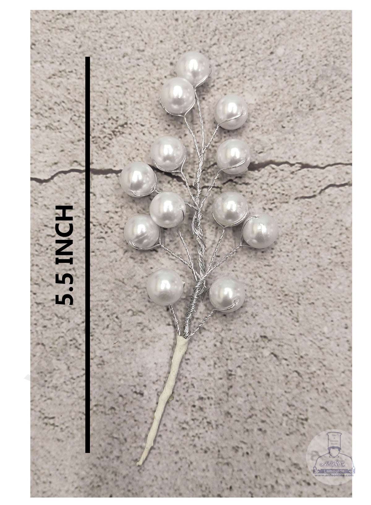 Cake Decorβ’ Pearl Bead Flower For Cake Decoration β Silver ( 1 pc pack )