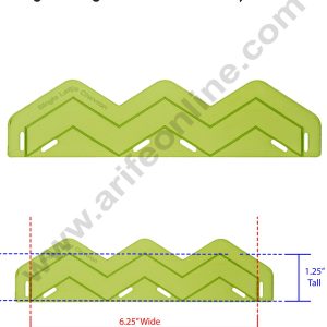 Cake Decor Silicone Single Large Chevron Pattern Impression Onlays Fondant Clay Marzipan Cake Decoration Mould