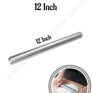 CAKE DECOR™  Stainless Steel Rolling Pin | 12 Inch | SB-SSRP-12 | 1 Piece