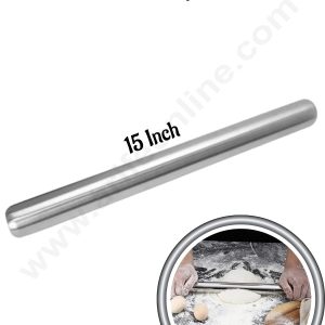 CAKE DECOR™  Stainless Steel Rolling Pin | 15 Inch | SB-SSRP-15 | 1 Piece