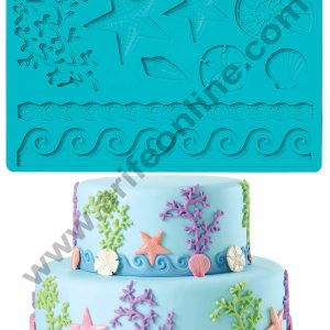 Cake Decor Sea Life Desing Button And Rope Silicon Fondant And Gumpaste Mould Marzipan Mould