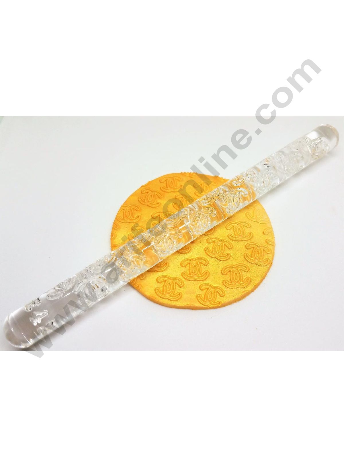 Cake Decor Big Textured Acrylic Rolling Pin - Chanel