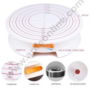 Cake Decor Turntable with Lock Brake Cake Decorating Stand (30 cm)