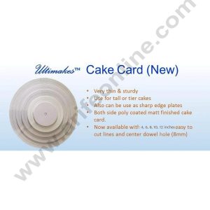 Cake Decor Ultimakes Cake Card - Round 5 inch