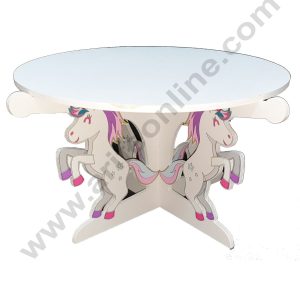 Cake Decor 3D Printed Sun Board Unicorn Shape Cup Cake Stand Diameter top 10in