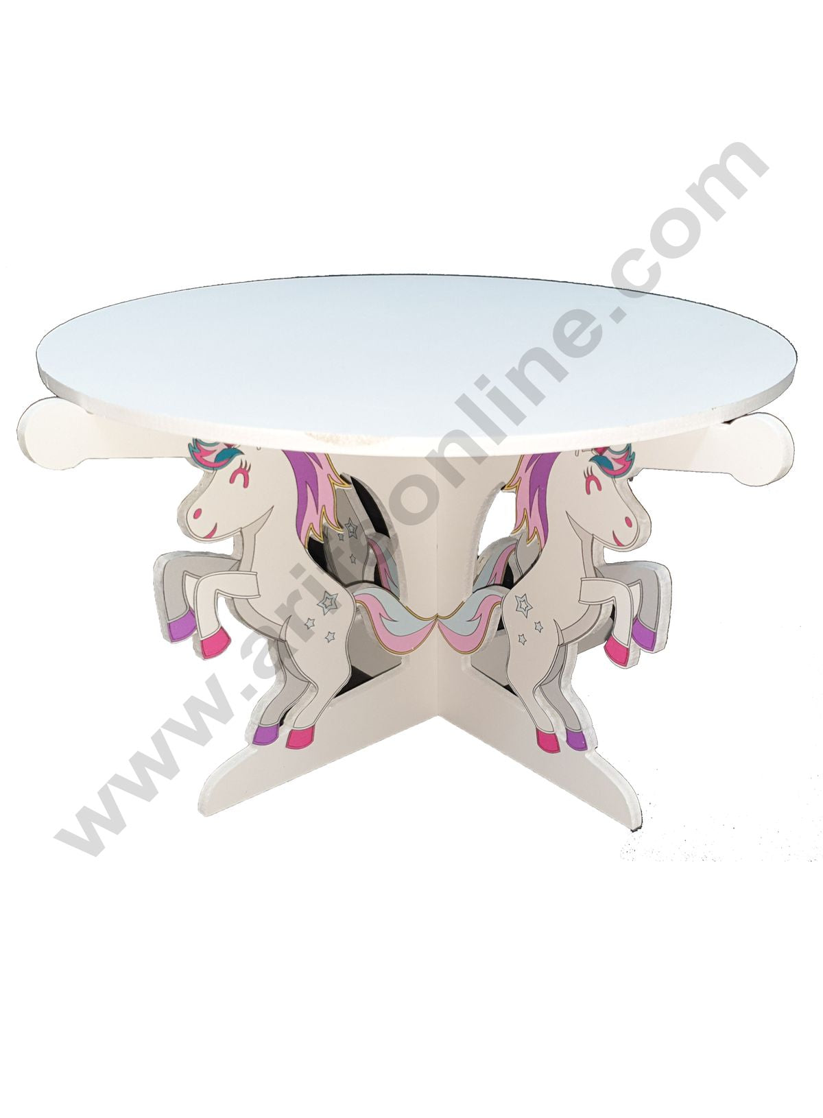 Cake Decor 3D Printed Sun Board Unicorn Shape Cup Cake Stand Diameter top 10in