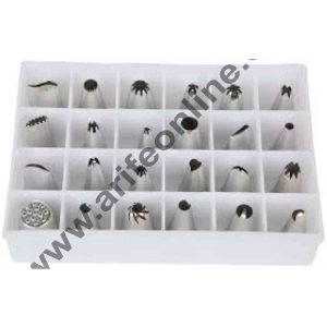 Cake Decor 24pcs/Set Box Piping Nozzles Pastry Tips Cupcake Cake Decorating