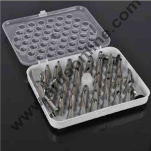 Cake Decor 52pcs/Set Box Piping Nozzles Pastry Tips Cupcake Cake Decorating Stainless Steel Nozzles