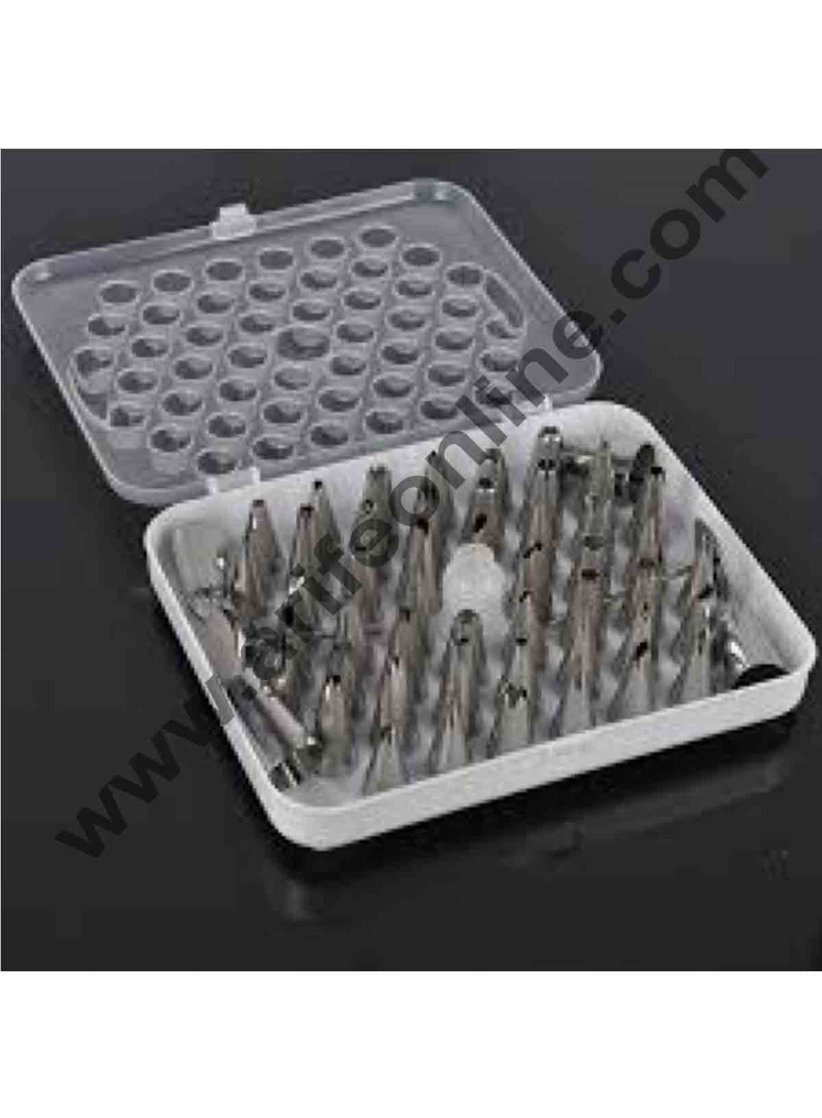 Cake Decor 52pcs/Set Box Piping Nozzles Pastry Tips Cupcake Cake Decorating Stainless Steel Nozzles