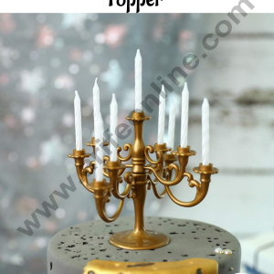 CAKE DECOR™ Vintage Candle Holder Cake Topper for Birthday Christmas Weddings Home Party