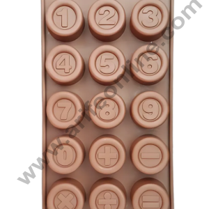 15 Cavity Number & Mathematical Expression  Chocolate Silicon Mould - CAKE DECOR™