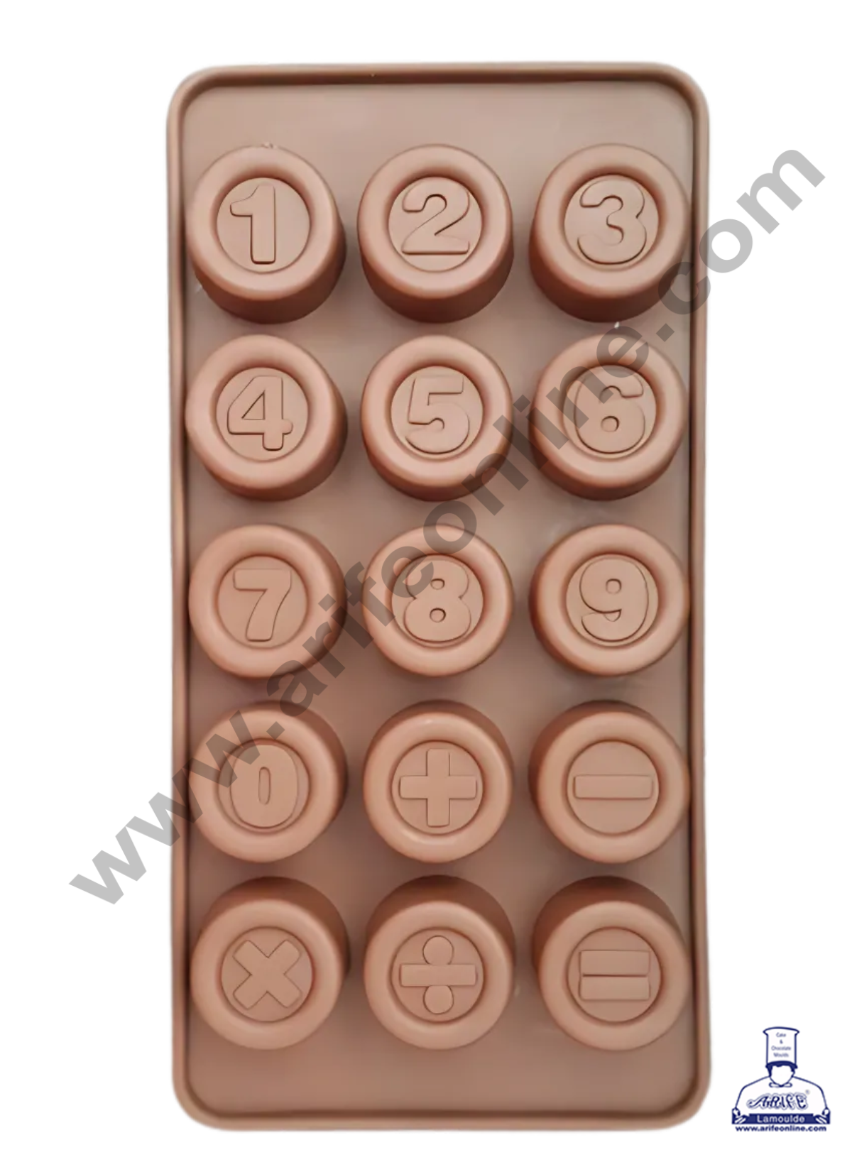 15 Cavity Number & Mathematical Expression Chocolate Silicon Mould - CAKE DECORβ’