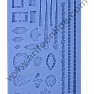 Cake Decor Wedding Jewellery Desing Button And Rope Silicon Fondant And Gumpaste Mould Marzipan Mould