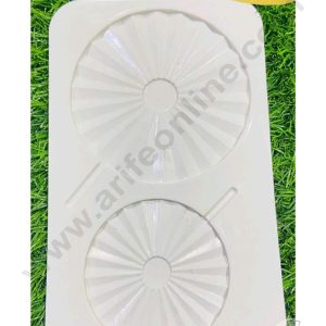 Cake Decor™ Silicon 2 Cavity Origami Round Palm Leaf Shape Cake Decoration Mould SBSP-905
