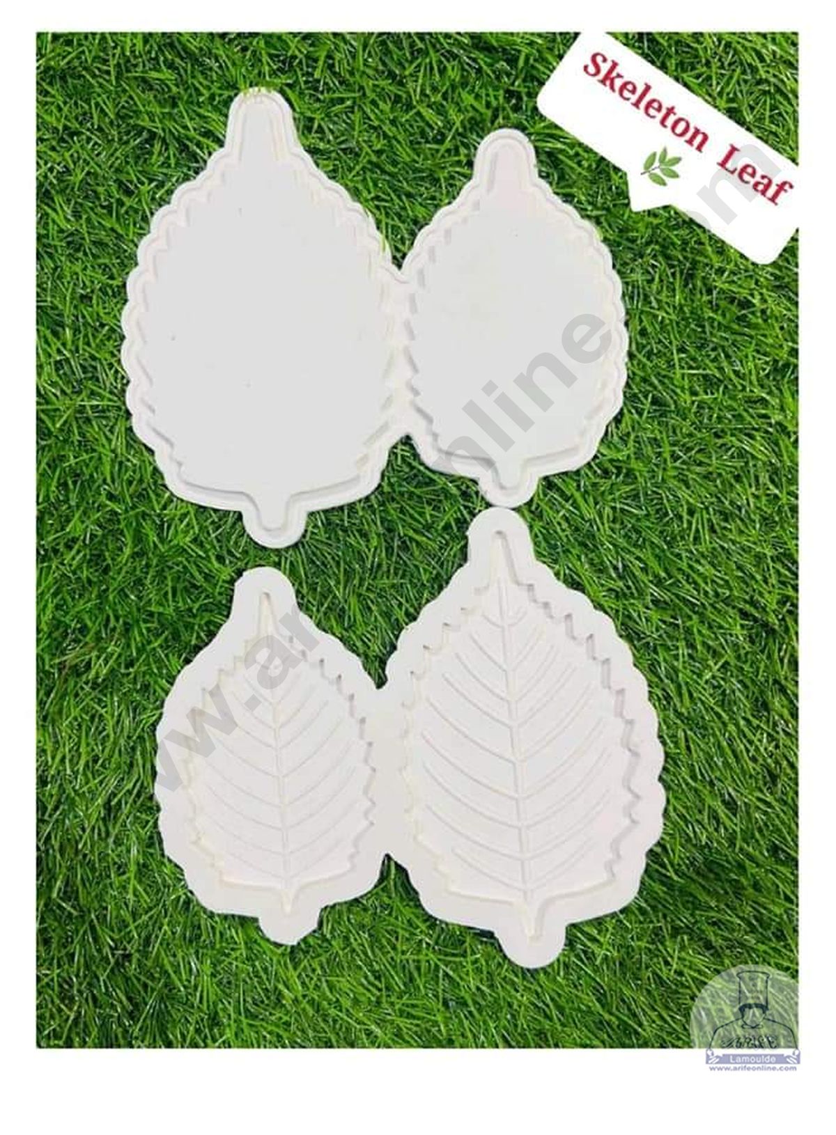 Cake Decor™ Silicon 2 Cavity Skeleton Palm Leaf Shape Cake Decoration Mould SBSP-906