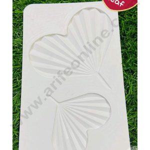 Cake Decor™ Silicon 2 Cavity Origami Heart Palm Leaf Shape Cake Decoration Mould SBSP-907
