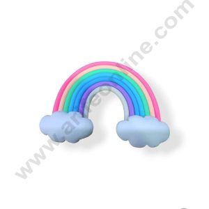 CAKE DECOR™ 1 Pieces Multi Colour Rainbow Cloud Cake Toppers (SBRainbow-006) - Medium