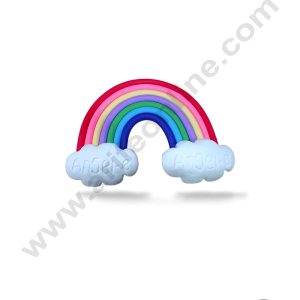 CAKE DECOR™ 1 Pieces Multi Colour Rainbow Cloud Cake Toppers (SBRainbow-005) - Medium