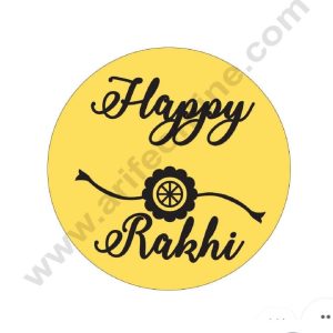 CAKE DECOR™ Acrylic Happy Rakhi Coin Topper for Cake and Cupcakes ( SBMT-Coin-038 )