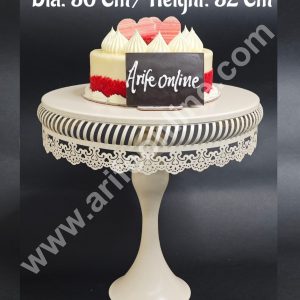 CAKE DECOR™ Big White Metal Cake Stand | Dessert Stand | Cupcake Stand