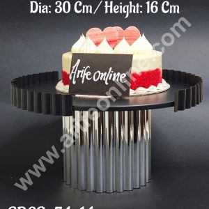 CAKE DECOR™ Fancy Silver Base Metal Cake Stand | Dessert Stand | Cupcake Stand