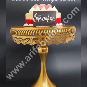 CAKE DECOR™ Big Golden Metal Cake Stand | Dessert Stand | Cupcake Stand