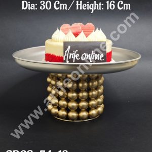 CAKE DECOR™ Fancy Gold Base Metal Cake Stand | Dessert Stand | Cupcake Stand