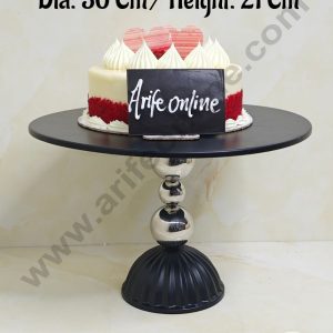 CAKE DECOR™ Fancy Black Metal Cake Stand | Dessert Stand | Cupcake Stand