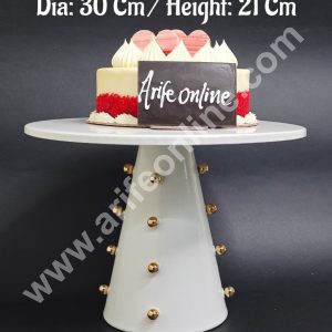 CAKE DECOR™ White Conical Metal Cake Stand | Dessert Stand | Cupcake Stand