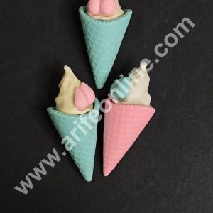 Mini Softy Ice cream Rubber Cake Topper - 3 Pcs Set - CAKE DECORβ’