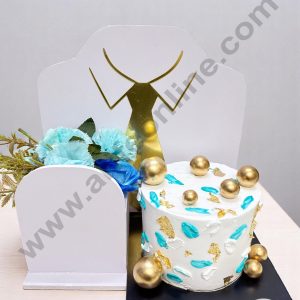 Father's Day with Gold Acrylic Design Cake and Flower Hamper Stand  - CAKE DECOR™