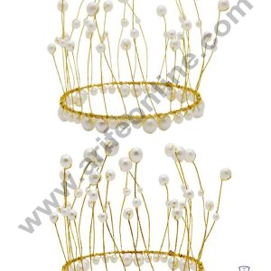 Cake Decor White Crown Cake Topper Wedding, Birthday Cake Decoration For King, Queen, Prince And Princess Party Wedding Hair Accessories Decoration