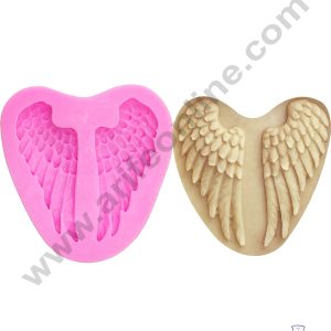 Cake Decor Silicone Wings Shape Pink Fondant Marzipan Mould